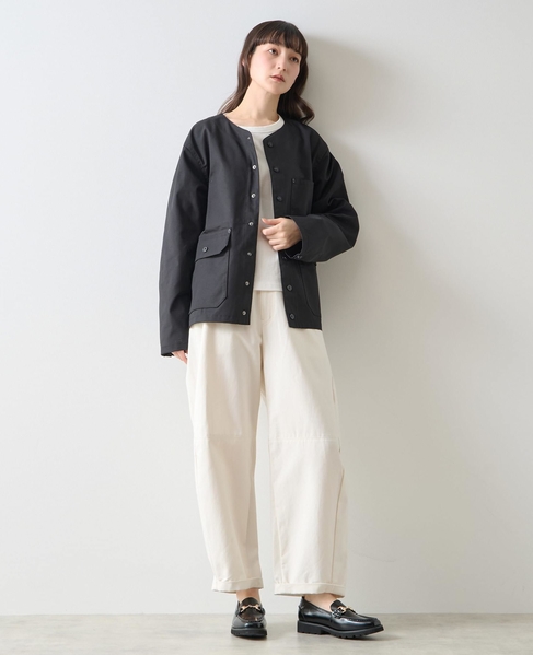 《別注》【TAION/タイオン】ノーカラーブルゾン 詳細画像 ブラック 8
