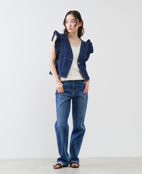 【Healthy denim/ヘルシーデニム】Pink Pepper Midrise デニムパンツ 詳細画像 インディゴブルー 11