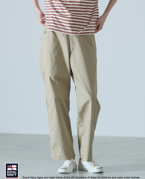 《別注》【ROYAL NAVY/ロイヤルネイビー】コットンストレートパンツ 詳細画像 ベージュ 1