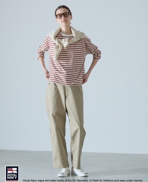 《別注》【ROYAL NAVY/ロイヤルネイビー】コットンストレートパンツ 詳細画像 ベージュ 2