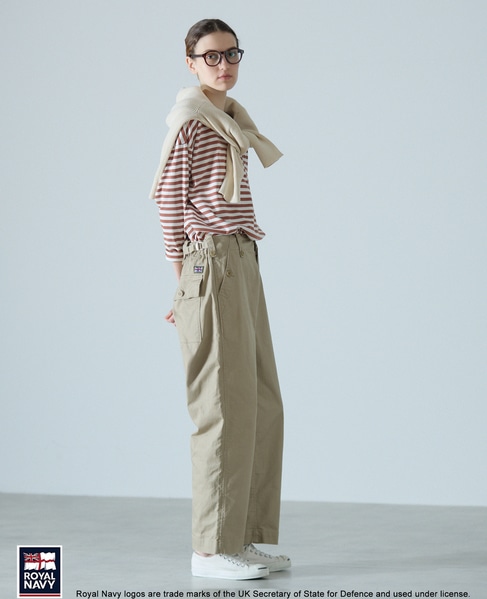 《別注》【ROYAL NAVY/ロイヤルネイビー】コットンストレートパンツ 詳細画像 ベージュ 3