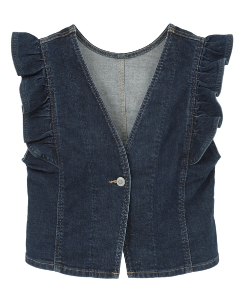 【something/サムシング】FRILL SLEEVE 2way BUSTIER 詳細画像 ライトインディゴブルー 1