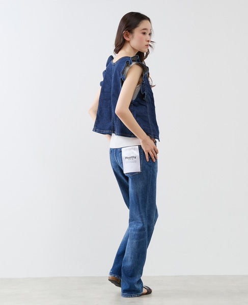 【something/サムシング】FRILL SLEEVE 2way BUSTIER 詳細画像 ライトインディゴブルー 8