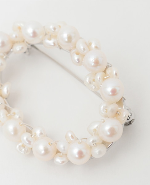 【utilite/ユティリテ】パールブローチ 詳細画像 ホワイト 3