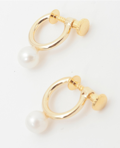 【utilite/ユティリテ】一粒パールイヤリング 詳細画像 ゴールド 2