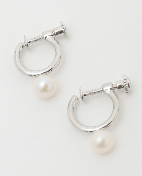 【utilite/ユティリテ】一粒パールイヤリング 詳細画像 シルバー 1