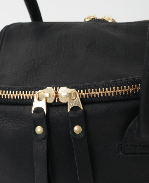 【Ampersand/アンパサンド】ジップレザーボストンバック 詳細画像 ブラック 4