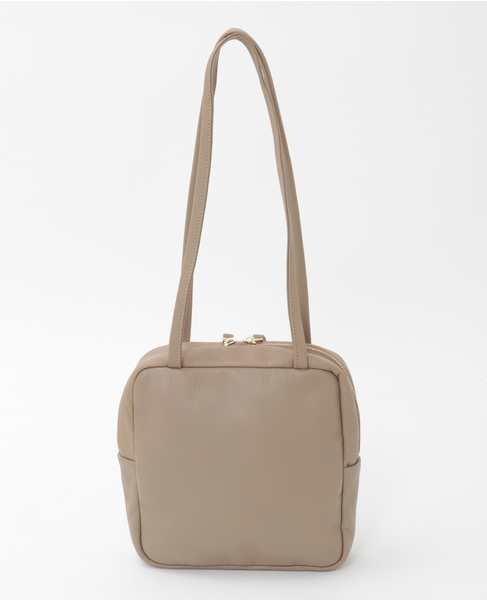 【Ampersand/アンパサンド】レザーBOXバック 詳細画像 ベージュ 3