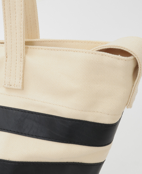 【Ampersand/アンパサンド】キャンバスボーダーバック 詳細画像 ナチュラル 5