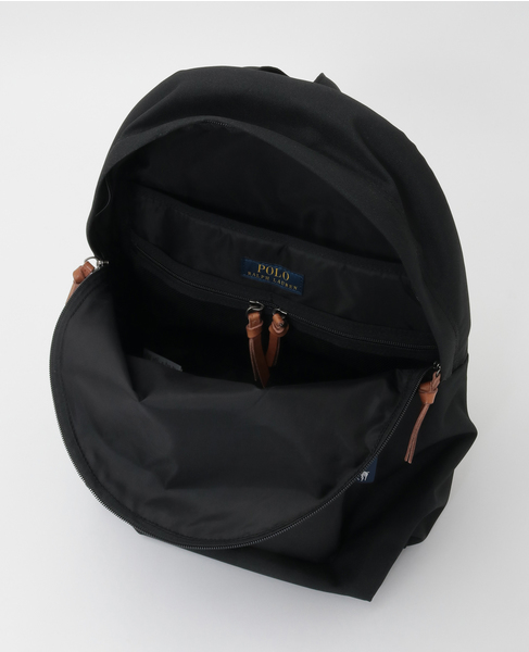 【POLO RALPH LAUREN/ポロラルフローレン】レザートリムバックパック 詳細画像 ブラック 8
