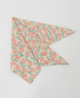 【チューリップブロックプリントハンカチ】