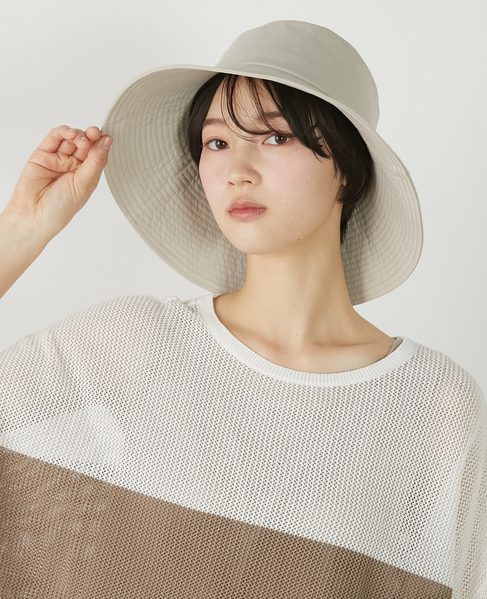 【ファブリックステッチハット】 詳細画像 ライトベージュ 3