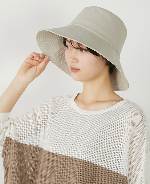 【ファブリックステッチハット】 詳細画像 ライトベージュ 4