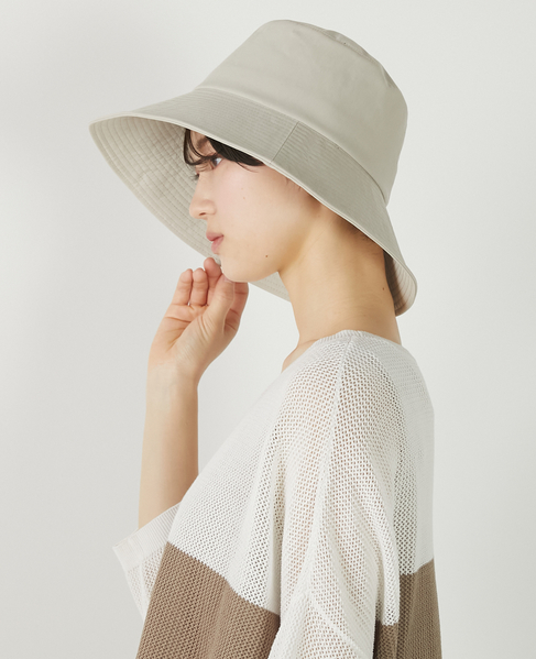 【ファブリックステッチハット】 詳細画像 ライトベージュ 5