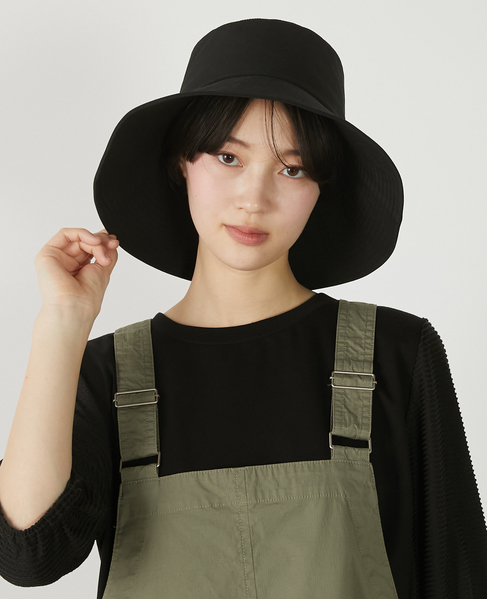 【ファブリックステッチハット】 詳細画像 ブラック 2