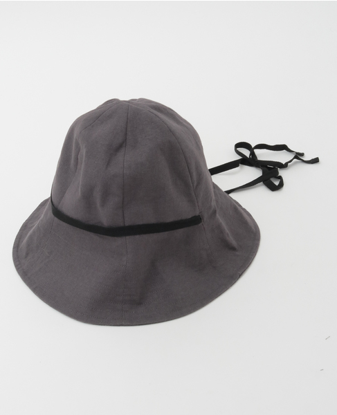 リボン付きパネルハット 詳細画像 ダークグレー 1