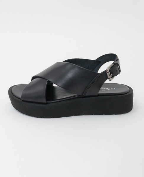 【NUOVO NICAR/ヌオヴォ二カール】レザーサンダル 詳細画像 ブラック 3