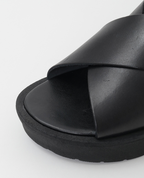 【NUOVO NICAR/ヌオヴォ二カール】レザーサンダル 詳細画像 ブラック 8