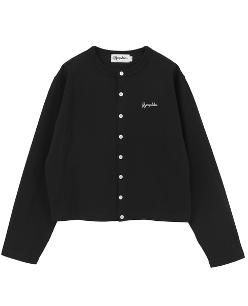 【Gymphlex/ジムフレックス】ショートクルーネックカーディガン 詳細画像 ブラック 1