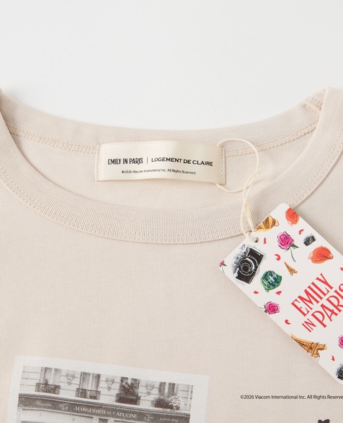 《コラボ》 Emily in Paris ロングスリーブTシャツ 詳細画像 ライトベージュ 4