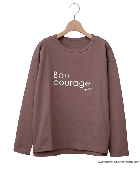 《コラボ》 Emily in Paris ロングスリーブTシャツ 詳細画像 ブラウン 1