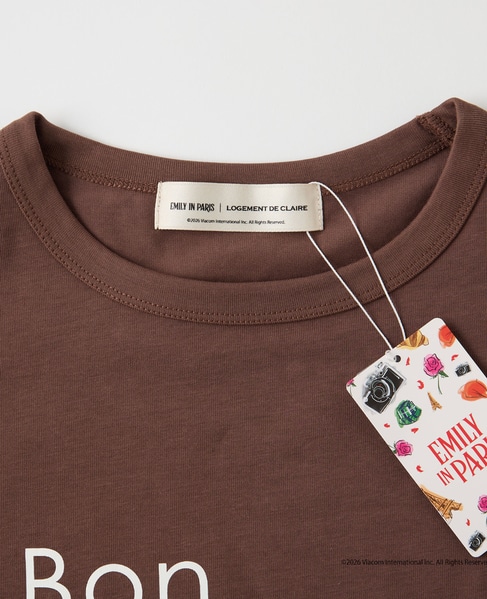 《コラボ》 Emily in Paris ロングスリーブTシャツ 詳細画像 ブラウン 4