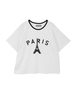 【AMOU/アモウ】バイカラーネックTシャツ