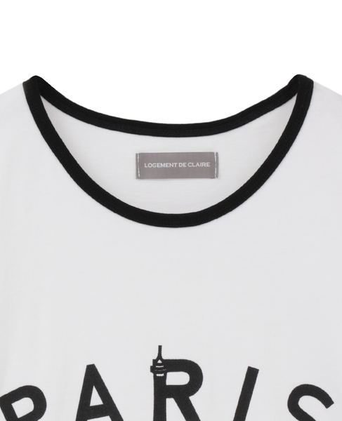 【AMOU/アモウ】バイカラーネックTシャツ 詳細画像 オフホワイト 3