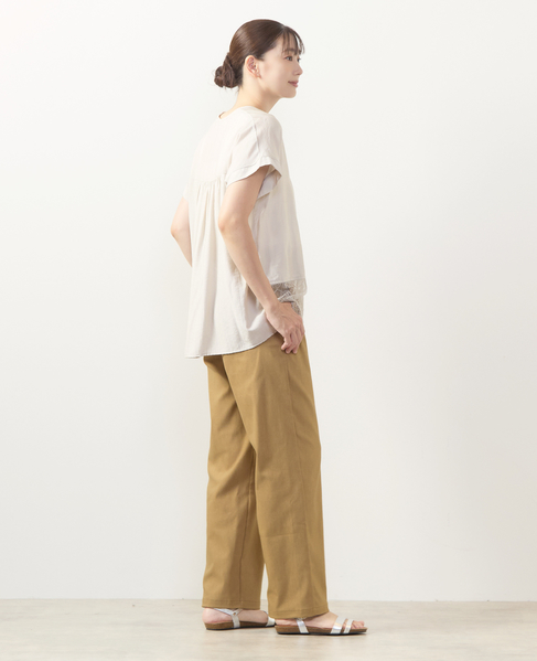 【ツイルストレッチストレートパンツ】 詳細画像 キャメル 10