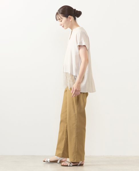 【ツイルストレッチストレートパンツ】 詳細画像 キャメル 6