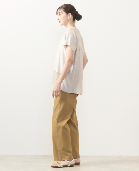 【ツイルストレッチストレートパンツ】 詳細画像 キャメル 7