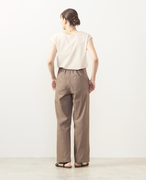 【ツイルストレッチストレートパンツ】 詳細画像 ブラウン系その他 10