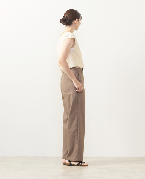 【ツイルストレッチストレートパンツ】 詳細画像 ブラウン系その他 11