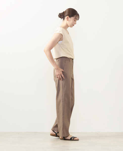 【ツイルストレッチストレートパンツ】 詳細画像 ブラウン系その他 12