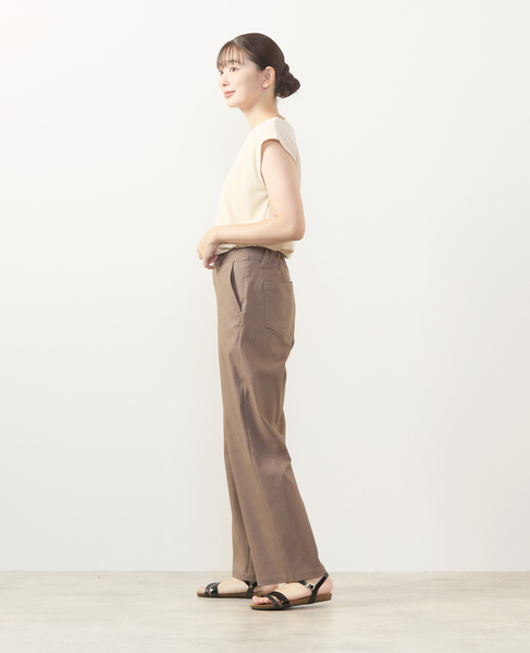 【ツイルストレッチストレートパンツ】 詳細画像 ブラウン系その他 7