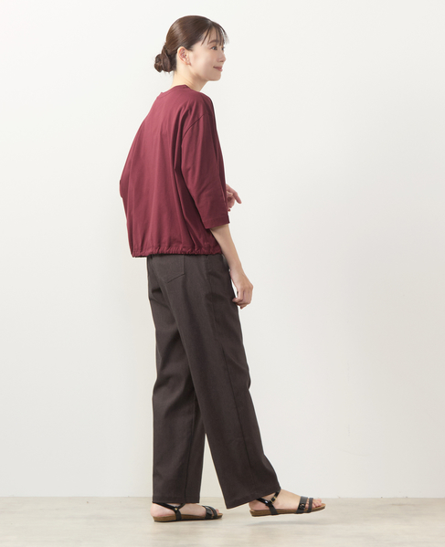 【ツイルストレッチストレートパンツ】 詳細画像 ダークブラウン 12
