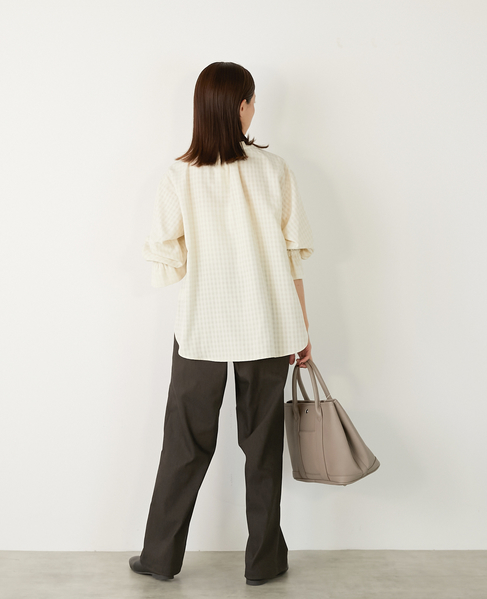【ツイルストレッチストレートパンツ】 詳細画像 ダークブラウン 15