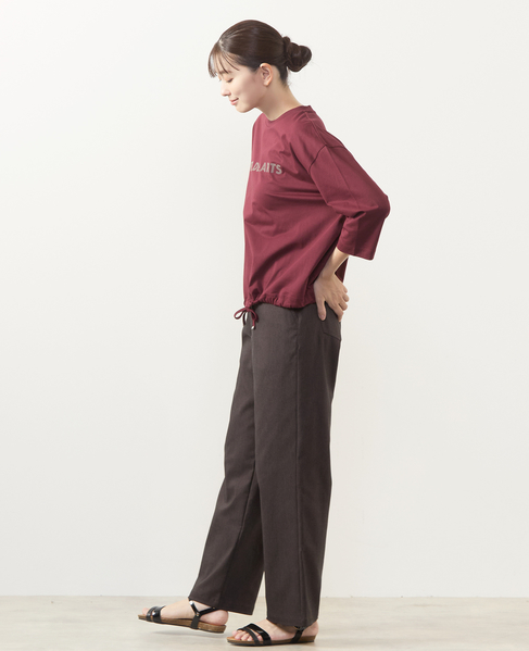 【ツイルストレッチストレートパンツ】 詳細画像 ダークブラウン 8
