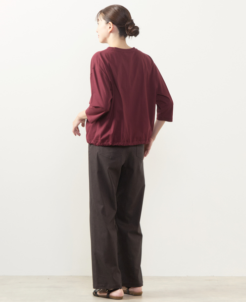 【ツイルストレッチストレートパンツ】 詳細画像 ダークブラウン 9