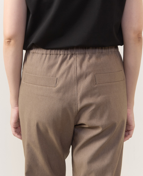 【ツイルストレッチタックゆるテーパードパンツ】 詳細画像 ブラウン系その他 15
