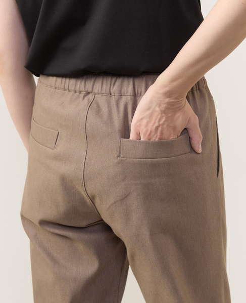 【ツイルストレッチタックゆるテーパードパンツ】 詳細画像 ブラウン系その他 16