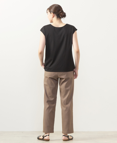 【ツイルストレッチタックゆるテーパードパンツ】 詳細画像 ブラウン系その他 7