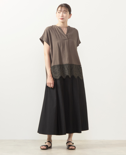 【タックギャザースカート】 詳細画像 ブラック 2