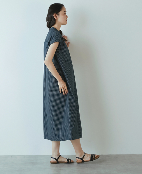 《別注》【The Duchess Designs/ザ・ダッチェス・デザイン】バンドカラーシャツワンピース 詳細画像 グリーン 10