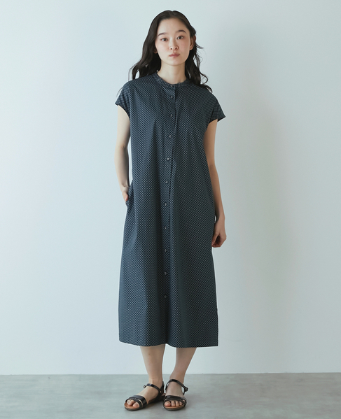 《別注》【The Duchess Designs/ザ・ダッチェス・デザイン】バンドカラーシャツワンピース 詳細画像 グリーン 6