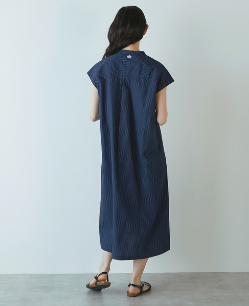 《別注》【The Duchess Designs/ザ・ダッチェス・デザイン】バンドカラーシャツワンピース 詳細画像 ネイビー 8