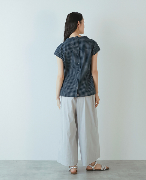 《別注》【The Duchess Designs/ザ・ダッチェス・デザイン】スタンドカラーブラウス 詳細画像 グリーン 10
