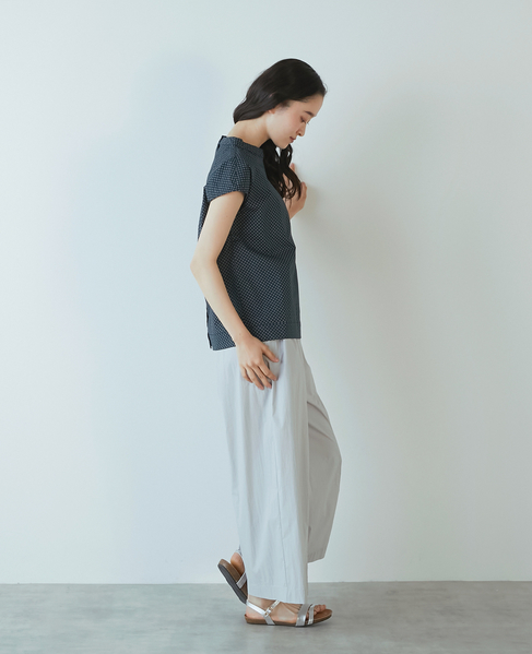 《別注》【The Duchess Designs/ザ・ダッチェス・デザイン】スタンドカラーブラウス 詳細画像 グリーン 4