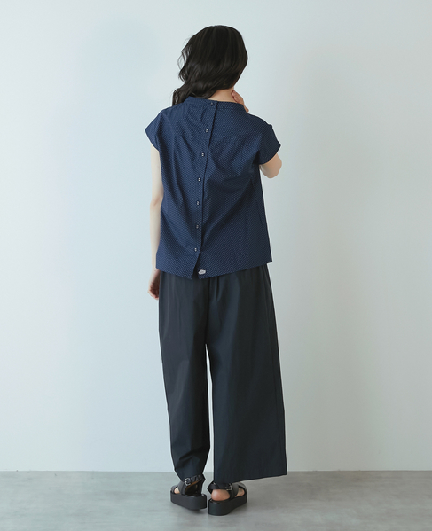 《別注》【The Duchess Designs/ザ・ダッチェス・デザイン】スタンドカラーブラウス 詳細画像 ネイビー 10