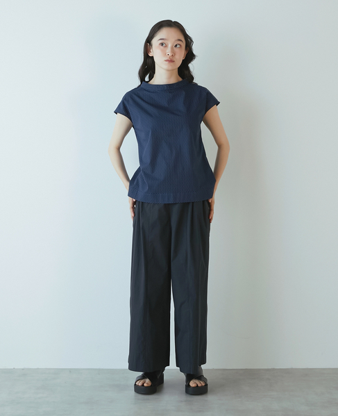 《別注》【The Duchess Designs/ザ・ダッチェス・デザイン】スタンドカラーブラウス 詳細画像 ネイビー 6